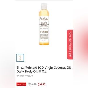 Shea moisture virgin coconut oil W / coconut milk and acacia Senegal